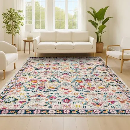 JONATHAN Y Modern Persian Boho Floral Area Rug