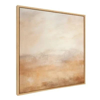 Kate and Laurel Sylvie Tonal Abstract Framed Canvas