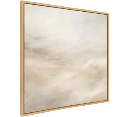 Kate and Laurel Sylvie Tonal Abstract Framed Canvas Wall Art