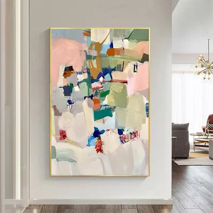 KeiraArt #AG 113 Large Colorful Abstract Art