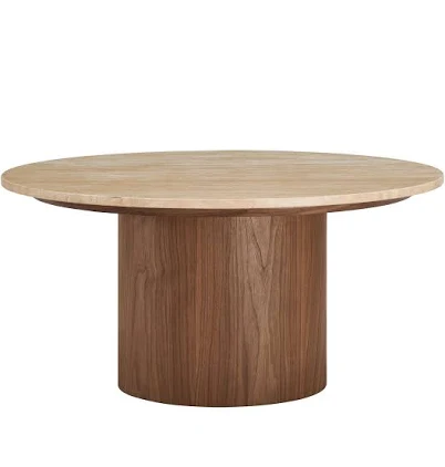 Kioni Round Travertine Coffee Table