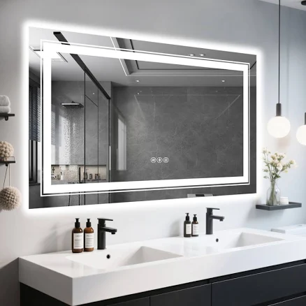 Led Bathroom Smart Mirror, Adjustable Brightness, 3000K - 6000K Color Temperatur