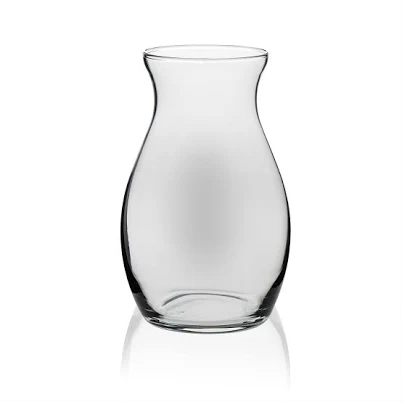 Libbey Floral Belly Glass Vase
