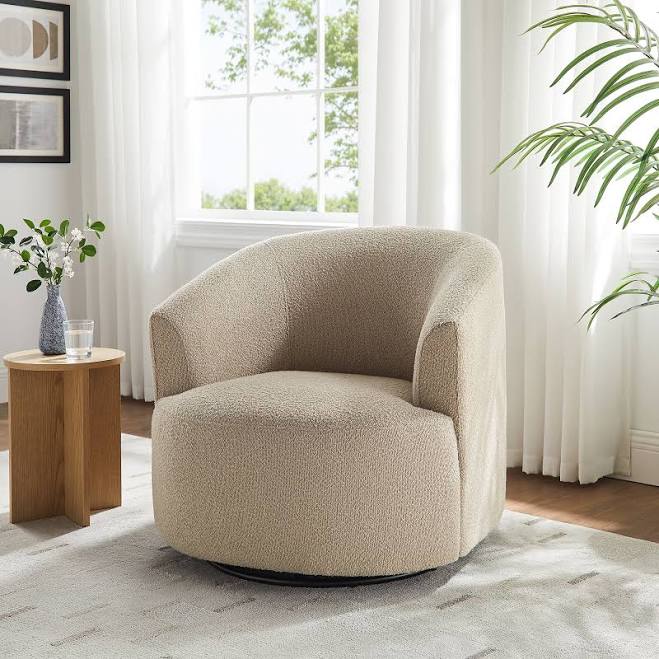 Mainstays Boucle Swivel Accent Chair