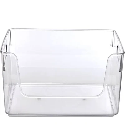Mainstays Clear Glossy Plastic Open Front Organizer Bin