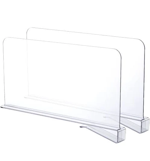Mainstays Clear Plastic Closet Shelf Dividers