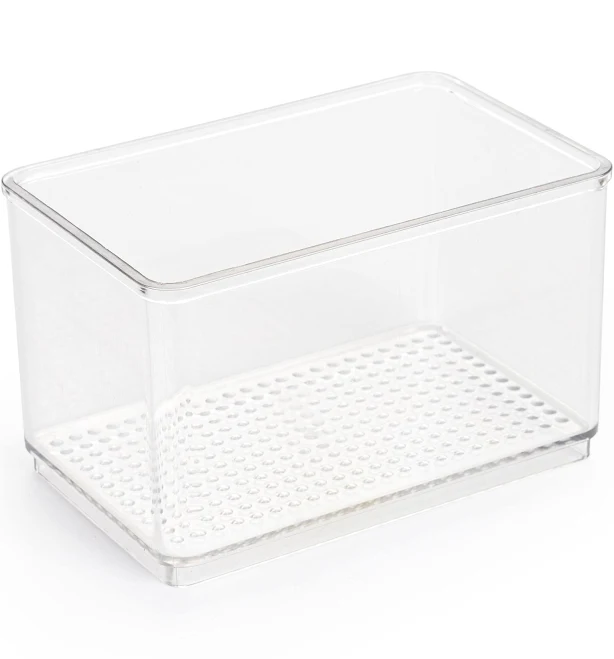 Mainstays Clear Plastic Organizer Bin for Bathroom