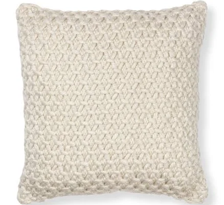 Mainstays Honeycomb Ivory Throw Pillow