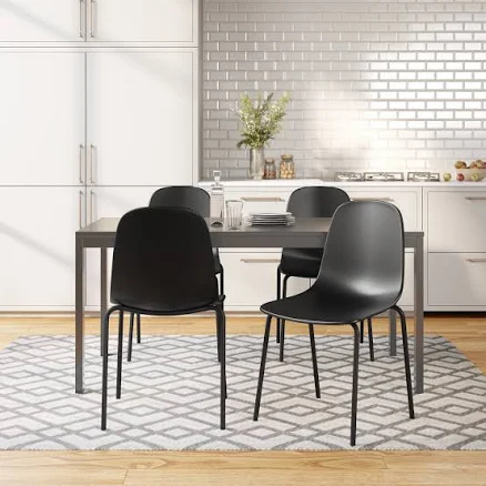 Mainstays Modern Stackable Dining Chairs (Set of 4)
