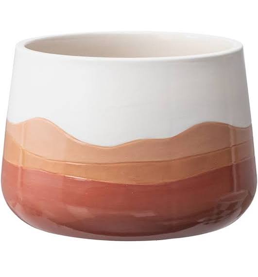 Mainstays Red Ombre Indoor Outdoor Ceramic Planter Pot