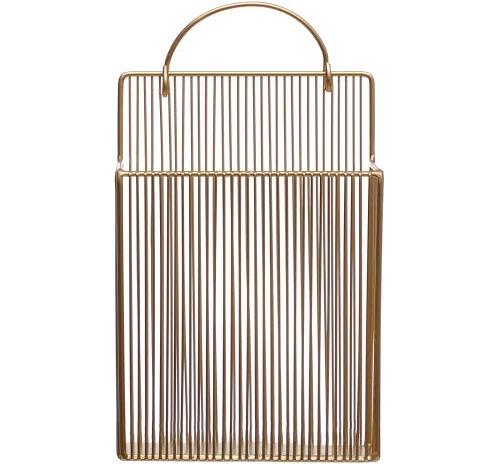 Michaels Ashland Gold Metal Wall Basket