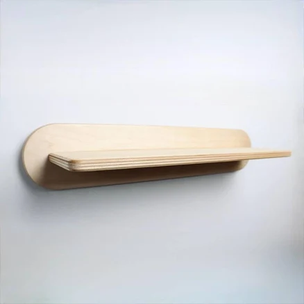 Minimalist Baltic Birch Floating Shelf | Scandinavian Wood Home Décor