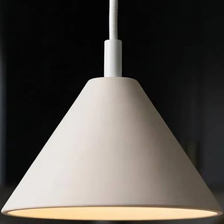Minimalist Cone Ceramic Pendant Light for Modern Kitchens, Personalized gift - N