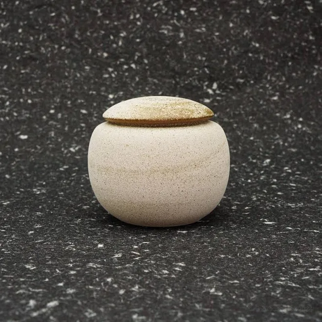 Minimalist White Ceramic Canister with Lid (370ml/13oz): Airtight Stoneware Jar 
