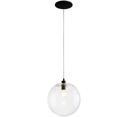 Modern Clear Glass Globe Pendant Light