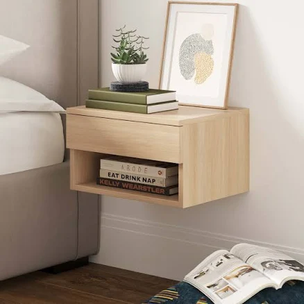 Nathan James Jackson Modern Floating Bedroom Nightstand