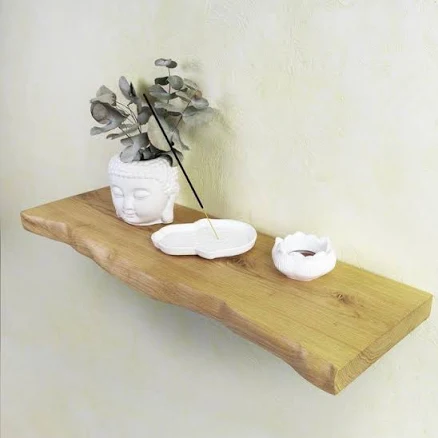 Natural Edge Wood Floating Shelf