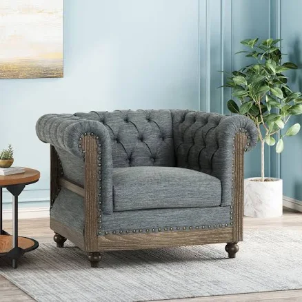 Noble House Petes Fabric Club Chair