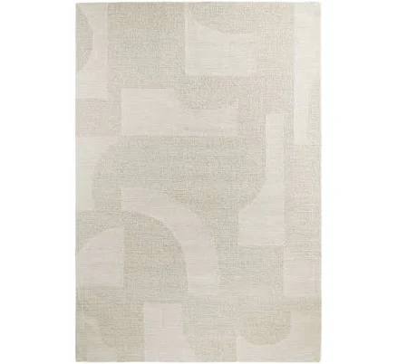 Nomad Undyed Abstract Tufted Wool Area Rug/Beige World Market