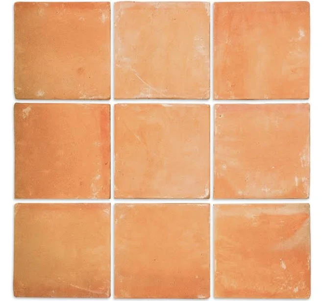 Organic Terracotta 12x12 Tile, Handmade Clay for Indoor & Outdoor | Clay Imports
