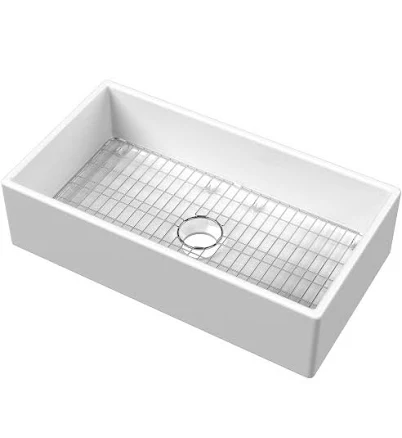 Pelham & White Homestead 33 in. Single Bowl Farmhouse Apron Kitchen Sink