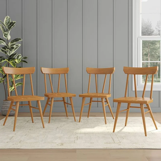 Plank+Beam Solid Wood Windsor Dining Chair Set