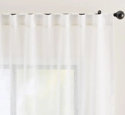Pottery Barn Emery Linen Sheer Curtain