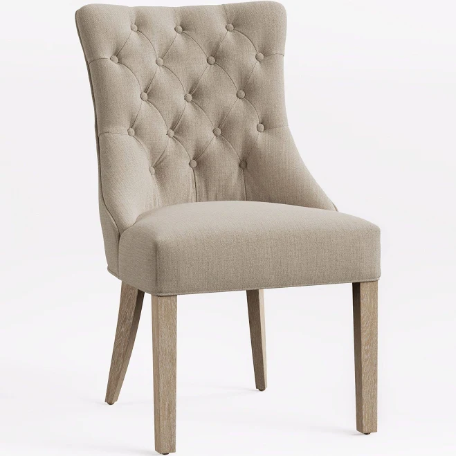 Pottery Barn Hayes Upholstered Tufted Dining Side Chair