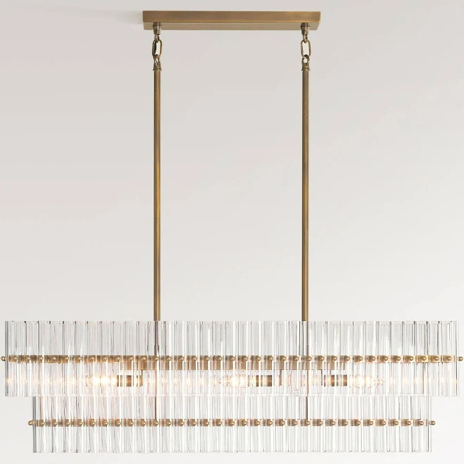 Pottery Barn Mallory Crystal Linear Chandelier