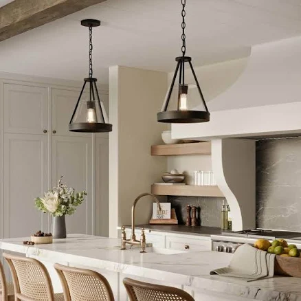 Progress Lighting Aleswith Collection 12 in. 1-Light Matte Black Rustic Modern P