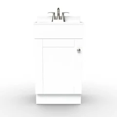 Project Source 18-in White Single Sink Bathroom Vanity