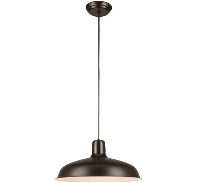 Project Source Bronze Farmhouse Bell Hanging Pendant Light