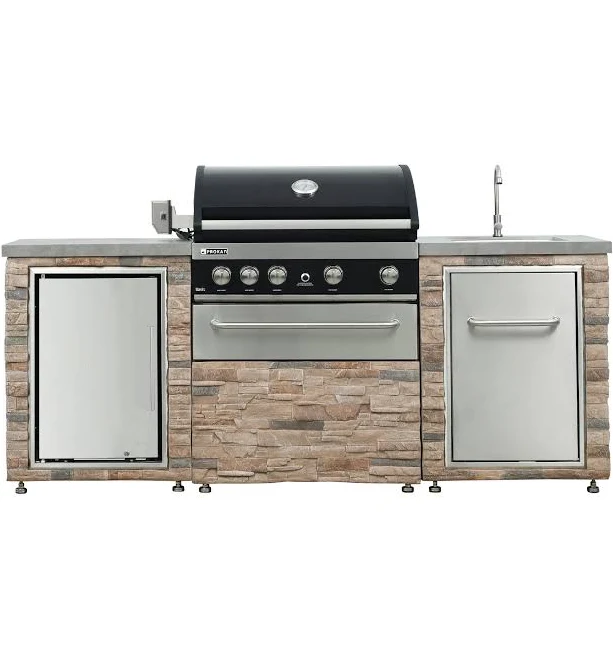 Prokan Desert Sunrise 5B Propane Grill Island