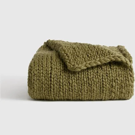 Quince Chunky Hand Knit Wool Throw