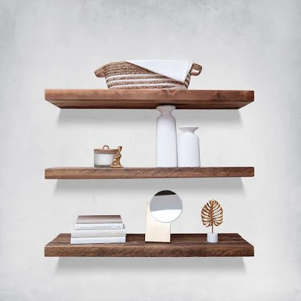 Reclaimed Wood Floating Shelves