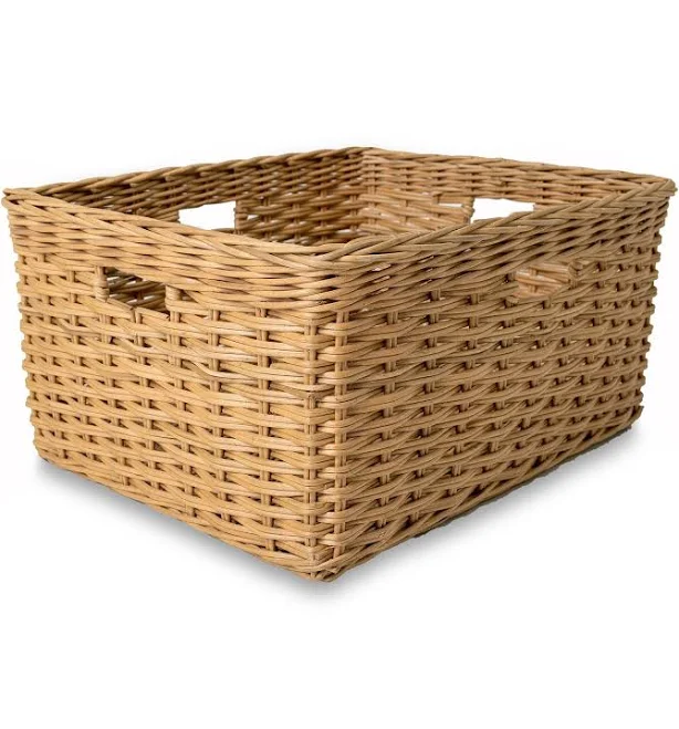 Rectangular Deep Wicker Storage Basket