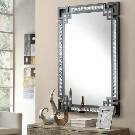 Rectangular Mirror with Smoked Glass Frame Border