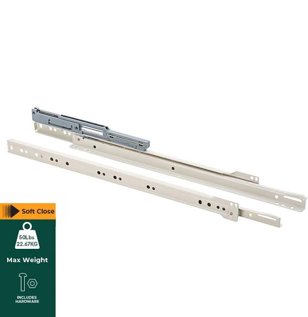 Reliabuilt 18-Inch Bottom Mount Soft Close Drawer Slides