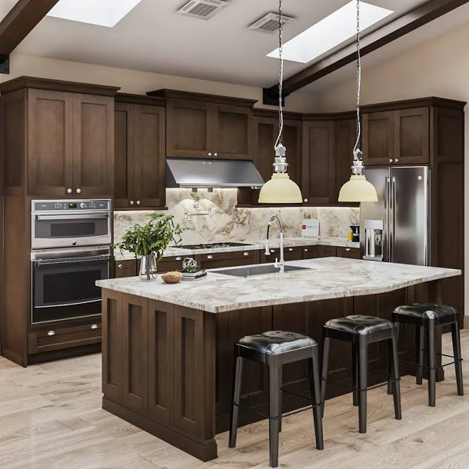 Rockport Walnut Kitchen Cabinets 10x10 at Wholesale Price. Buy Online at Cabinet