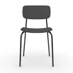 Room Essentials Set of 2 Molded Plastic Dining Chair with Metal Base