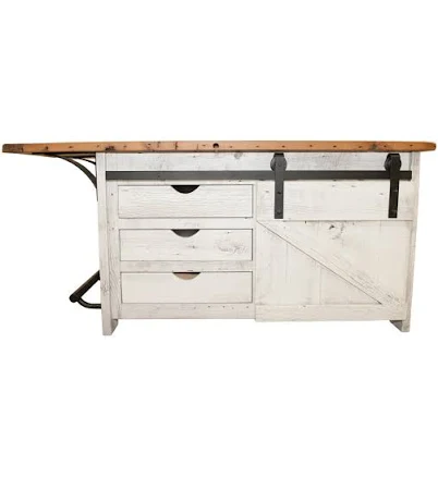 Rustic Reclaimed Wood Kitchen Island