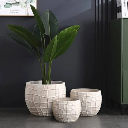 Rusticozy Big Size Tall Ceramic Planter Pots