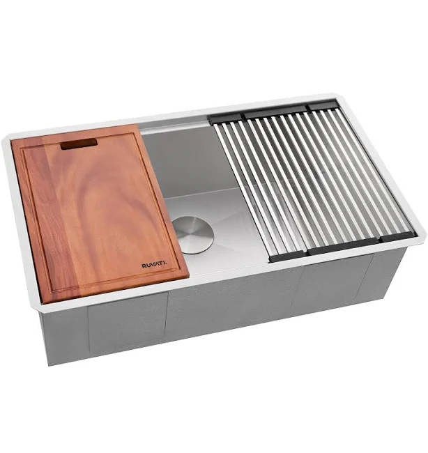 Ruvati 32-Inch Single Bowl Undermount Kitchen Sink RVH8300