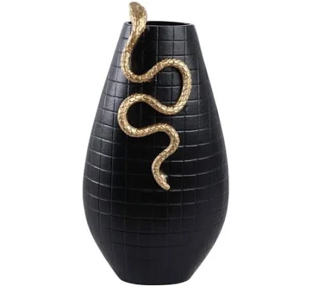 Sagebrook Home Curved Snake On Vase