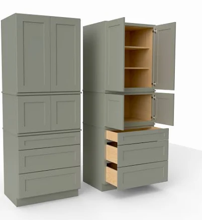 Shaker Modular Tall Pantry Utility Cabinet