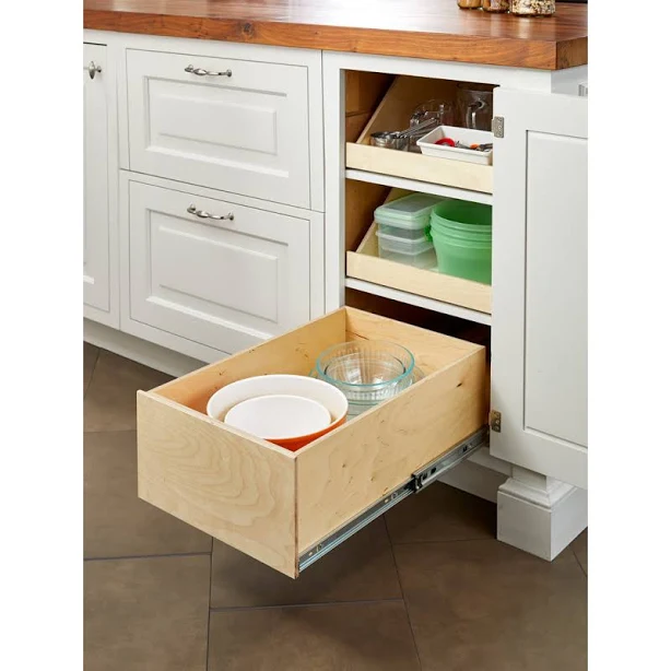 Slide-A-Shelf Custom Pantry Pull-Out - Birch, Full Extension