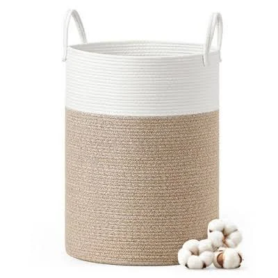 SONGMICS Cotton Rope Laundry Basket