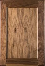 Square Flat Panel Walnut Cabinet Door