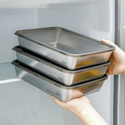 Stainless Steel Containers with Lids