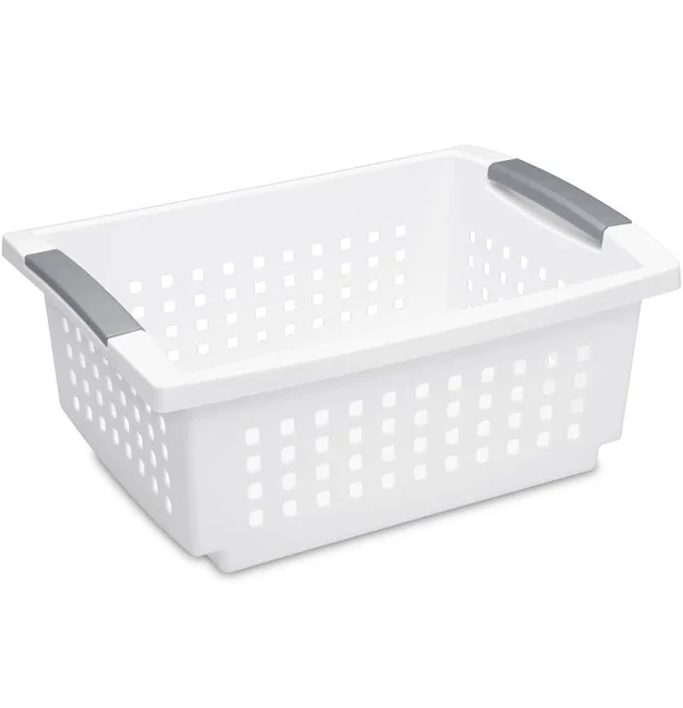 Sterilite Medium Stacking Basket Plastic
